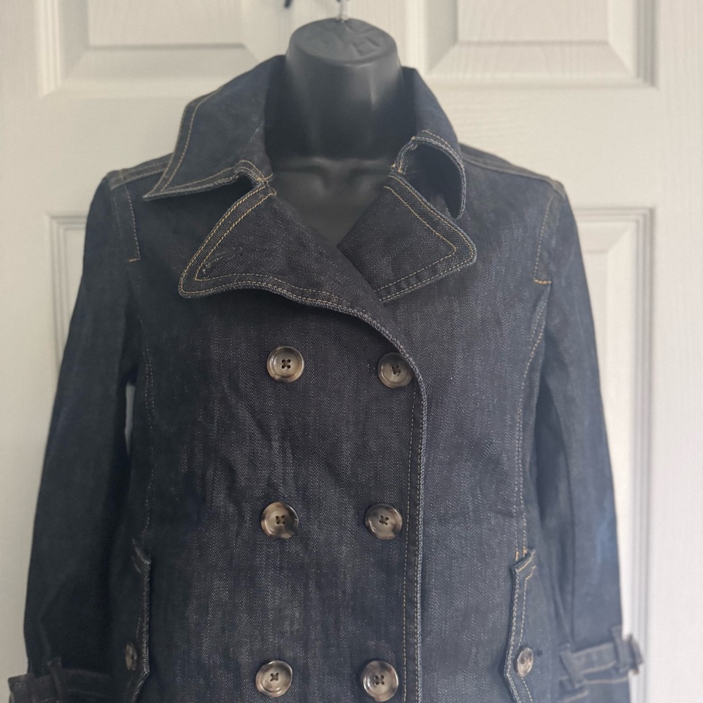 Vintage Ann Taylor Denim Double Breasted Jacket - Size XS - Picture 3 of 6